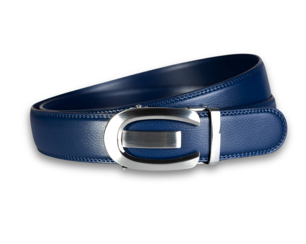 Automatik Gürtel Damen - Blue x Curved Silver