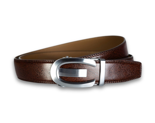 Automatik Gürtel Damen - Whiskey Brown x Curved Silver